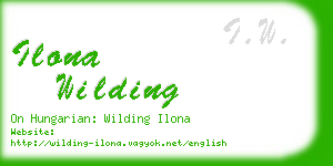 ilona wilding business card